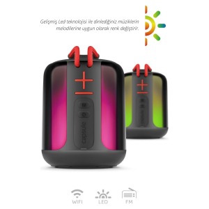 POWERWAY CAPSULE SES BOMBASI SPEKAR RGB IŞIKLI